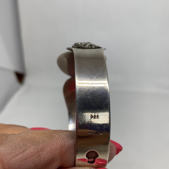 Stunning Art Nouveau sterling cherub bracelet - Picture 13 of 15